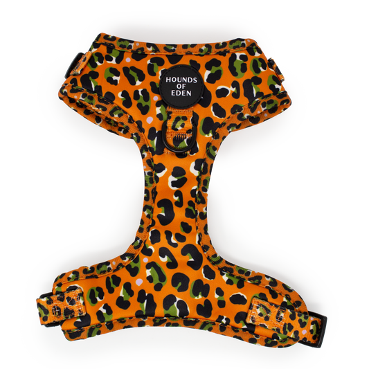 Burnt Orange Leopard Design Dog Harness - The Bark Market