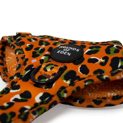 Burnt Orange Leopard Design Dog Harness - The Bark Market