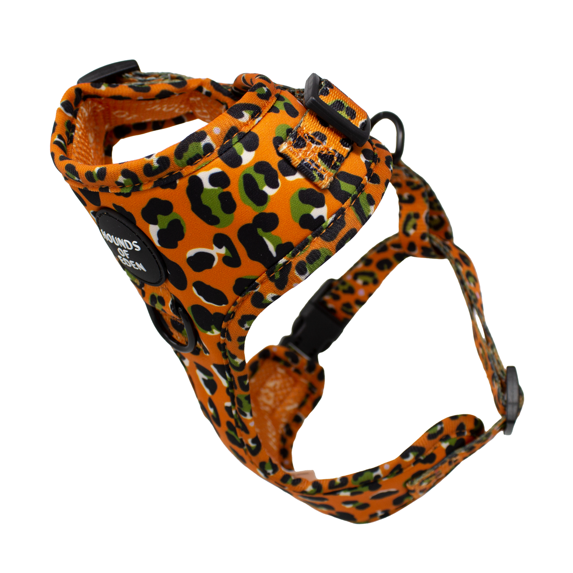 Burnt Orange Leopard Design Dog Harness - The Bark Market