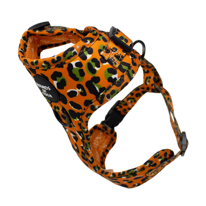 Burnt Orange Leopard Design Dog Harness - The Bark Market