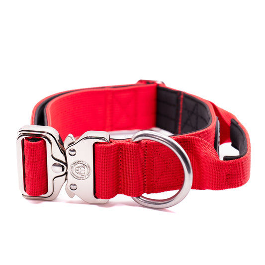 4cm Nylon BTactical™ Collar | Citrus Red - The Bark Market