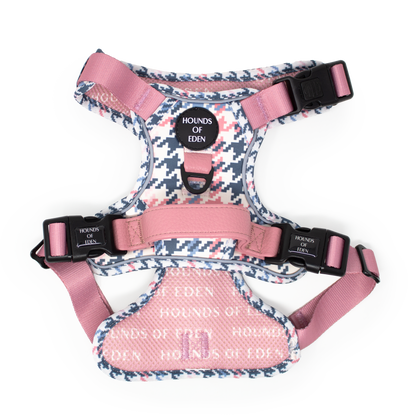 Pink Houndstooth Dog Supaw Strong Lite™ Harness (XS-XL) - The Bark Market