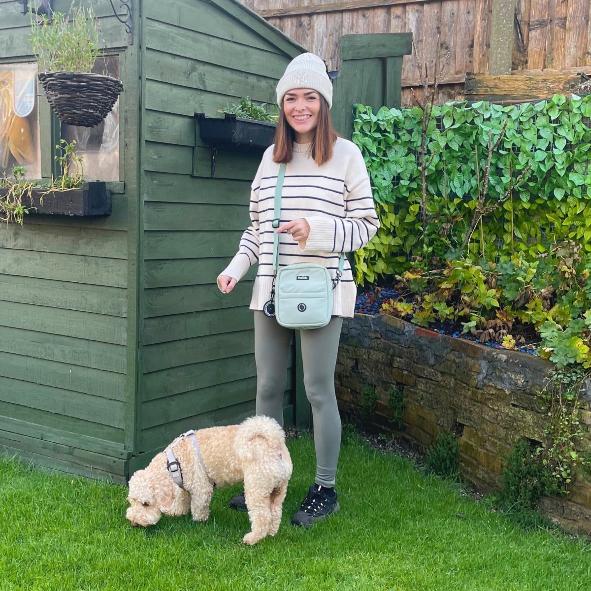 Mini Dog Walking Bag - Sage Green - The Bark Market
