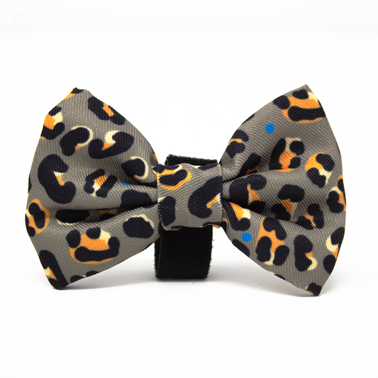 Steel Leopard Bow Tie - The Bark Market