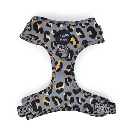 'Steel Leopard' - Khaki/Grey Dog Harness - The Bark Market