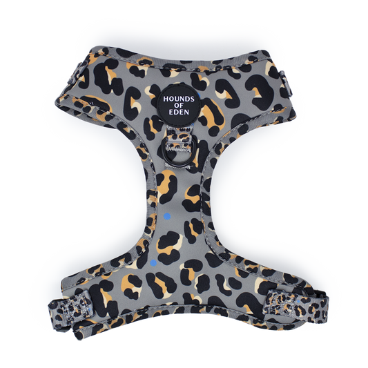 'Steel Leopard' - Khaki/Grey Dog Harness - The Bark Market
