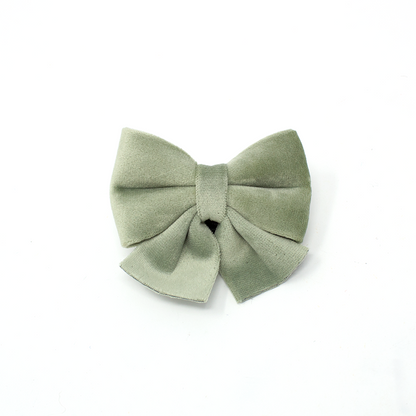 Sage Mist - Green Velvet Bow Tie - The Bark Market