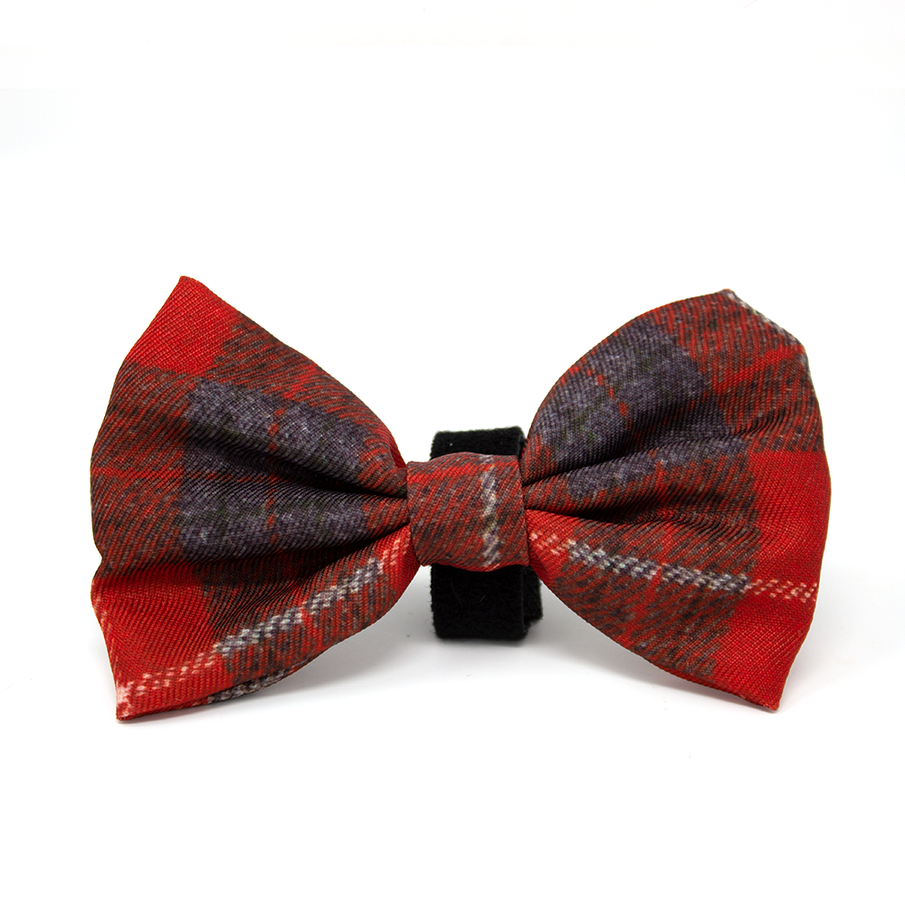 'Sammi' - Red & Grey Check Dog Harness - The Bark Market