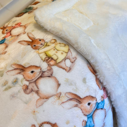Bunny Tales - Supaw Sized Faux Fur Blanket - The Bark Market