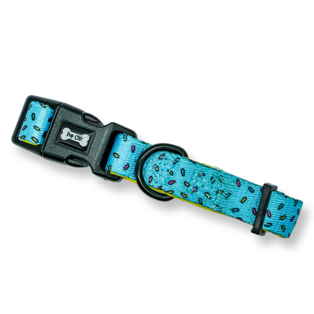 Sprinkles For Days Collar - pink or blue sprinkles dog collar - The Bark Market