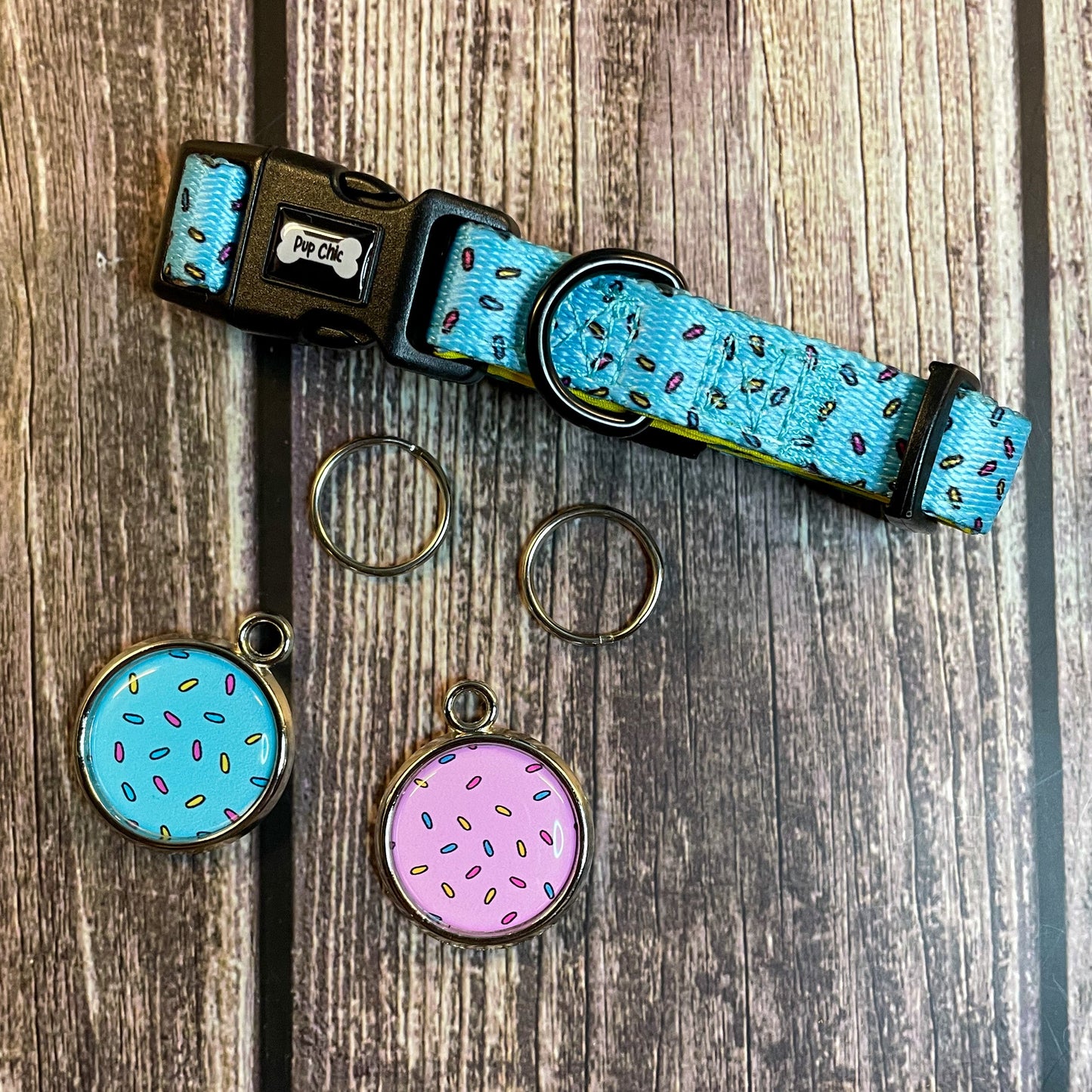 Sprinkles For Days Collar - pink or blue sprinkles dog collar - The Bark Market