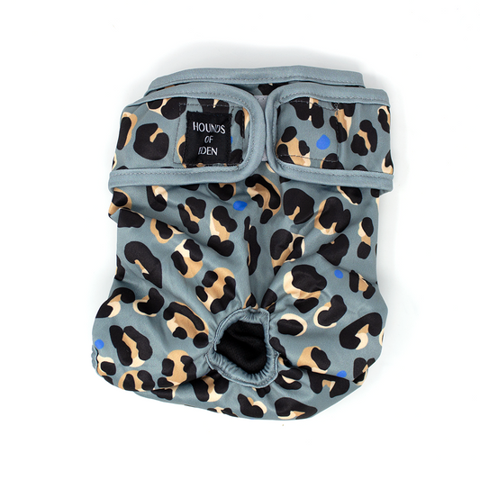 'Steel Leopard' - Dog Season Hygiene Panties - The Bark Market