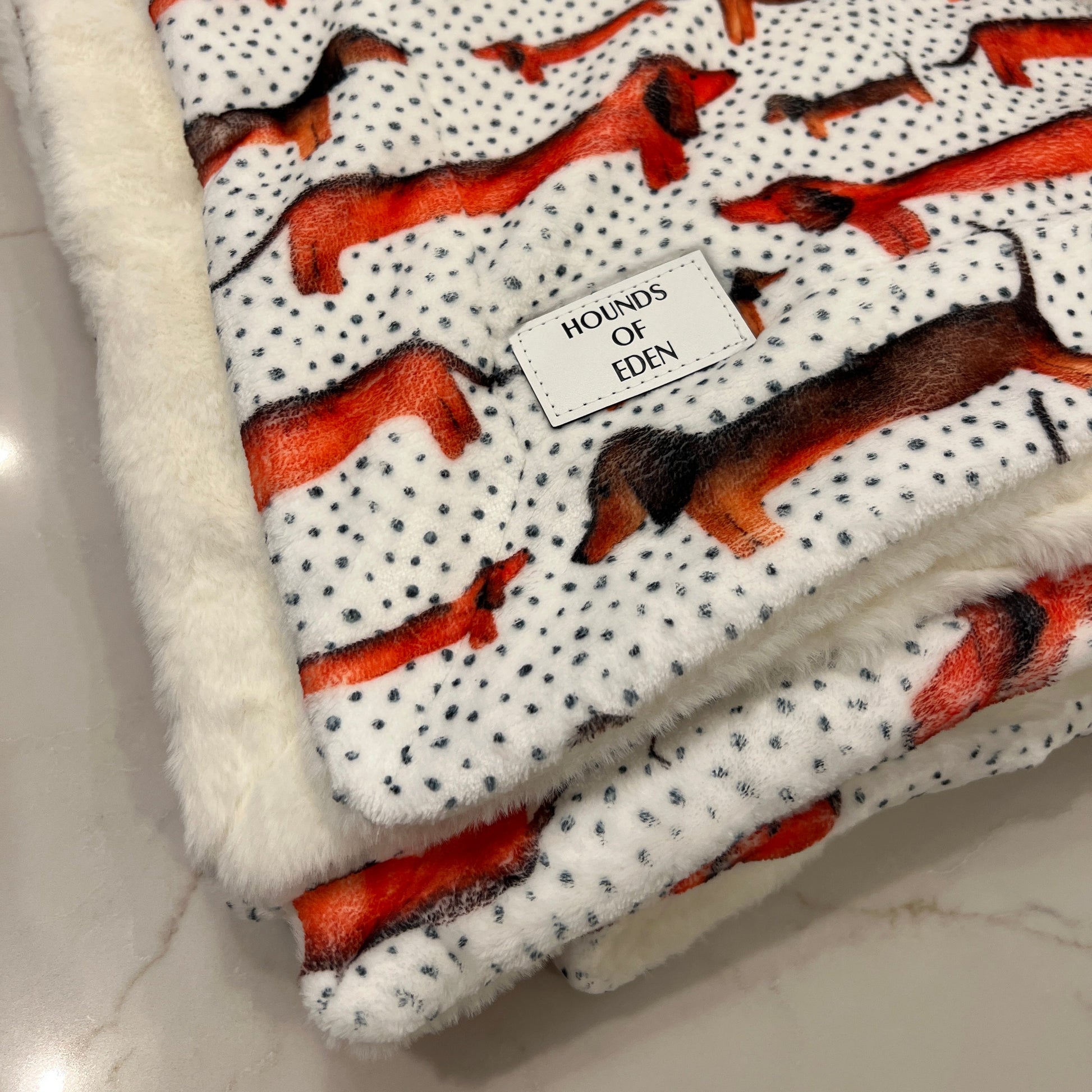 Sizzlin' Sausages - Supaw Sized Faux Fur Blanket - The Bark Market
