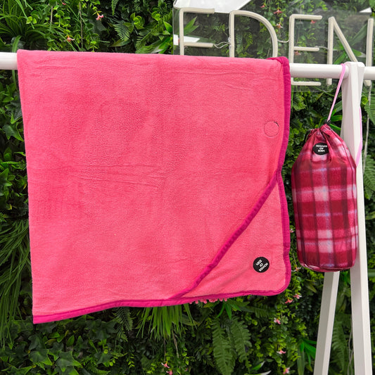 Rose Berry Plaid Dog Towel - The Bark Market