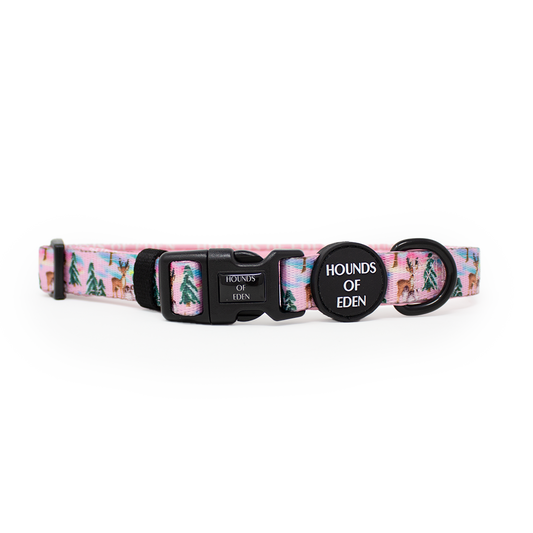 Aurora Nights - Pink Penguin Design Dog Collar - The Bark Market