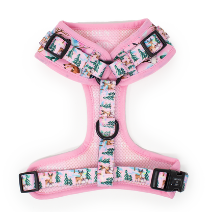 Aurora Nights - Pink Penguin Design Dog Harness - The Bark Market