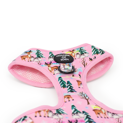 Aurora Nights - Pink Penguin Design Dog Harness - The Bark Market