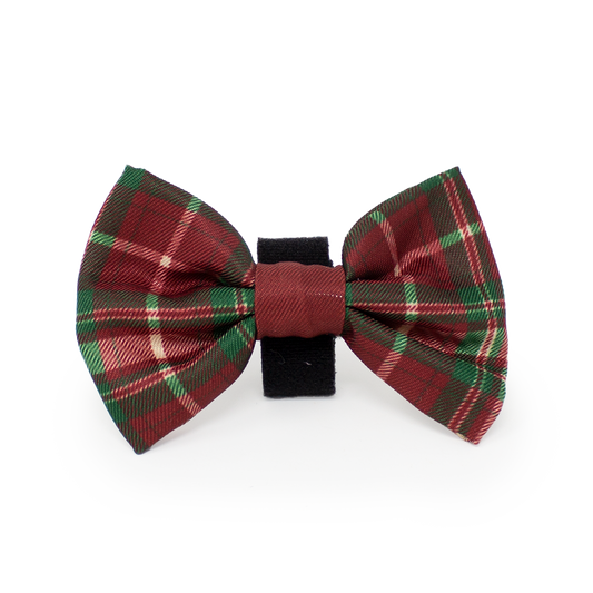 Tartan Me Up - Red & Cream Tartan Design Dog Bow Tie - The Bark Market