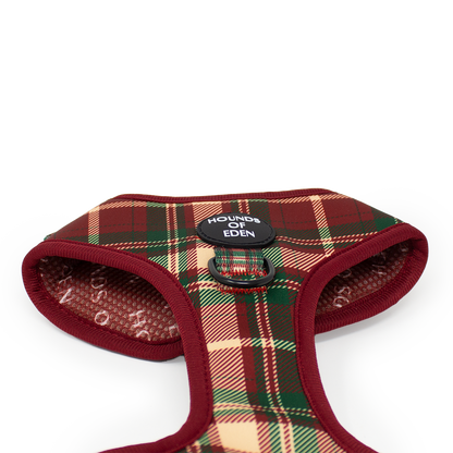 Tartan Me Up - Red & Cream Tartan Design Dog Harness - The Bark Market
