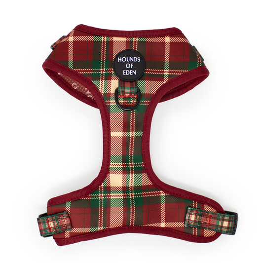 Tartan Me Up - Red & Cream Tartan Design Dog Harness - The Bark Market