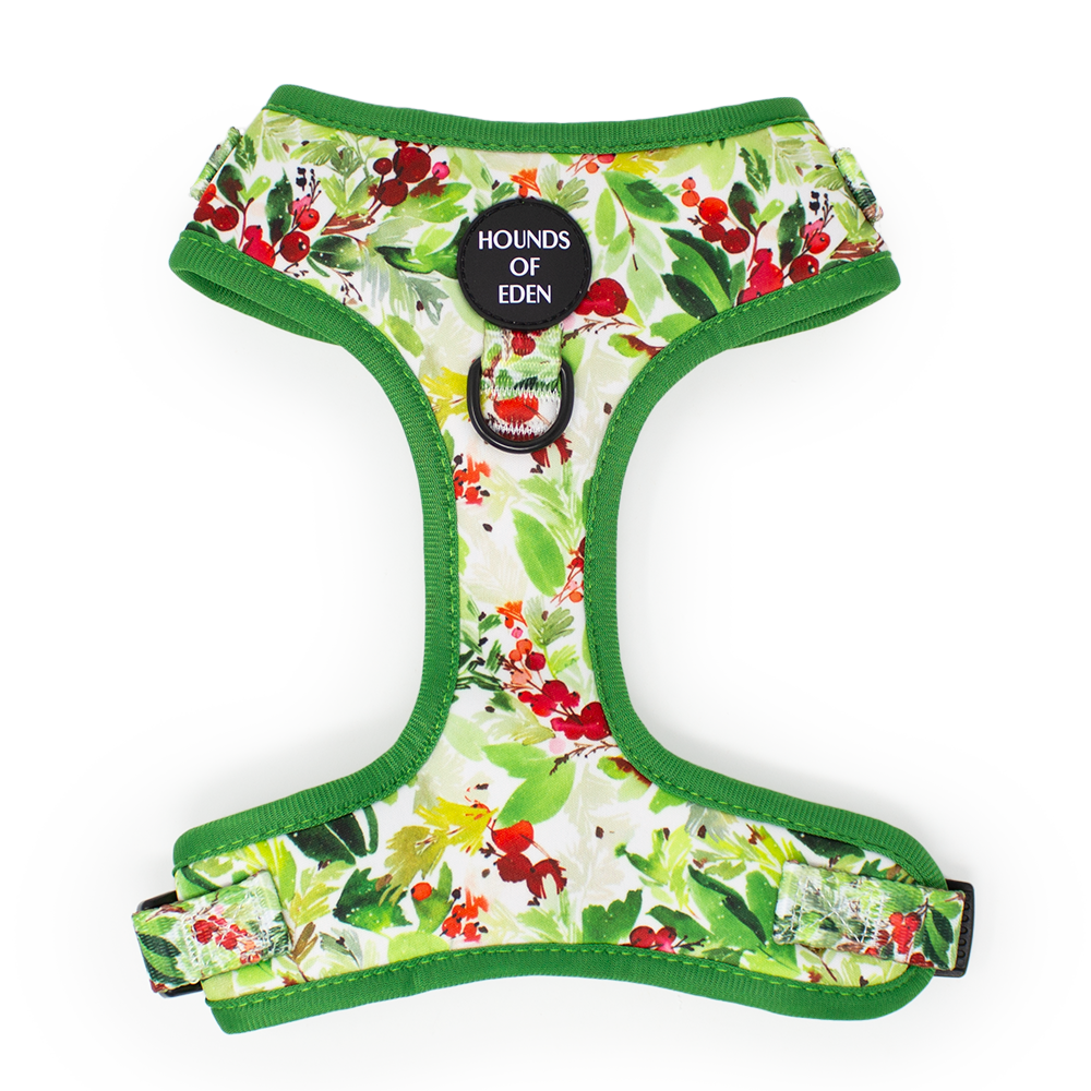 Winter Spruce & Berries Design Dog Harness - The Bark Market