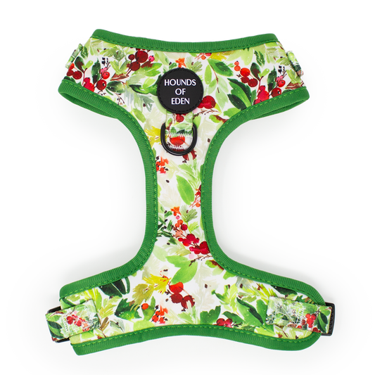 Winter Spruce & Berries Design Dog Harness - The Bark Market