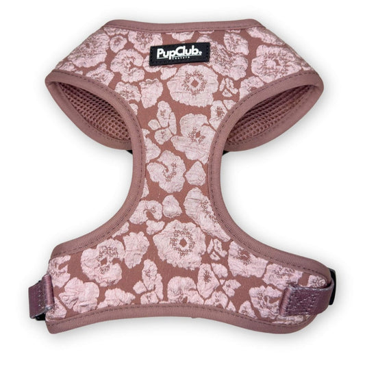 Luxe Adjustable Harness - Mocha Petals - The Bark Market