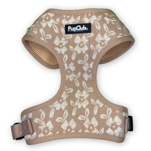 Luxe Adjustable Harness - Toffee Latte Petals - The Bark Market