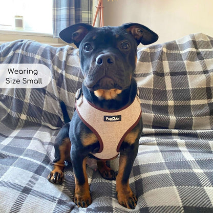 Tweed Adjustable Harness - Brown - The Bark Market