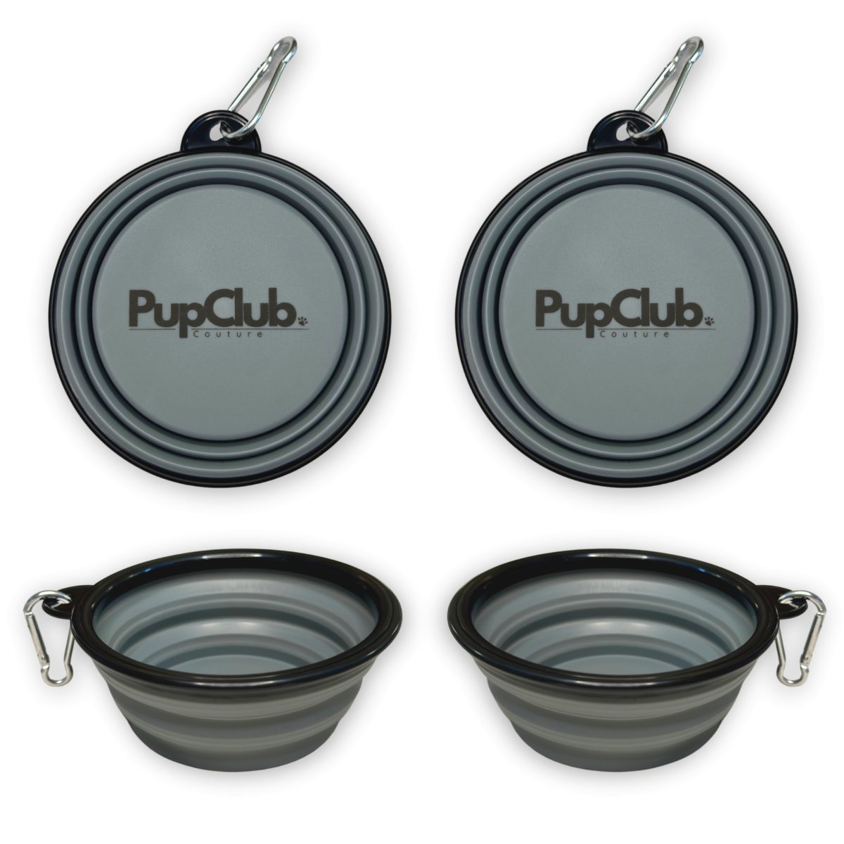PCC - Collapsible Dog Bowl - Grey - The Bark Market