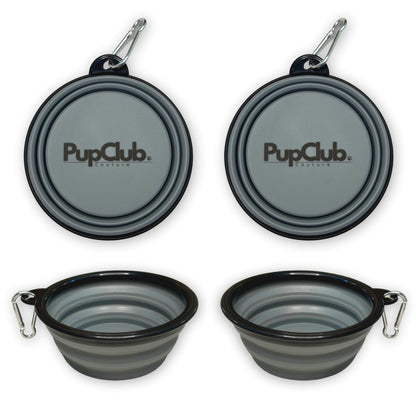 PCC - Collapsible Dog Bowl - Grey - The Bark Market
