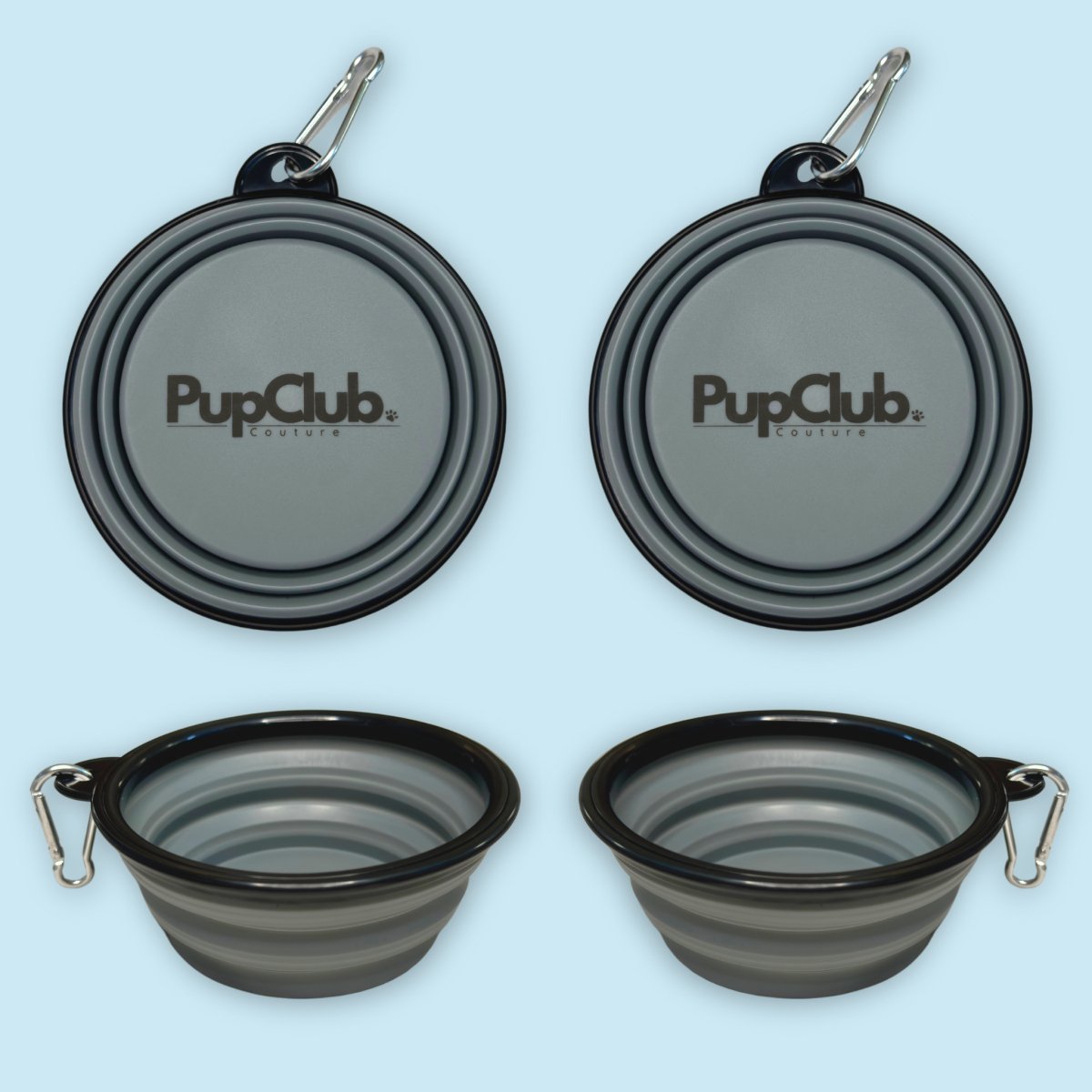 PCC - Collapsible Dog Bowl - Grey - The Bark Market