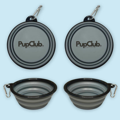 PCC - Collapsible Dog Bowl - Grey - The Bark Market