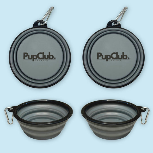 PCC - Collapsible Dog Bowl - Grey - The Bark Market