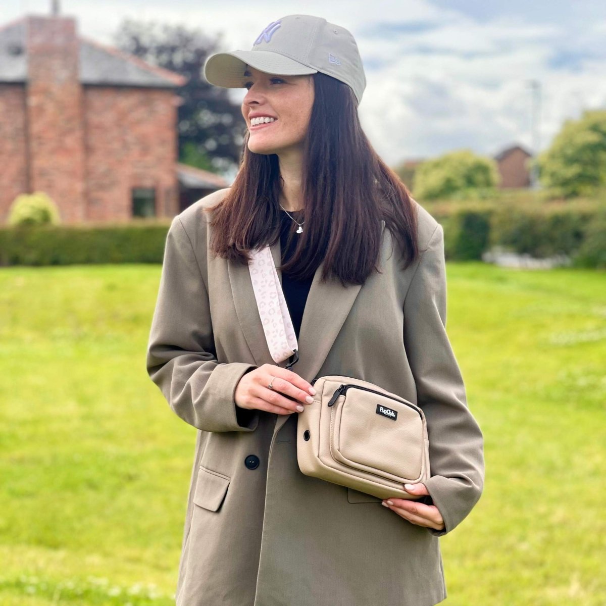 Crossbody Dog Walking Bag - Vegan Leather Tan - The Bark Market