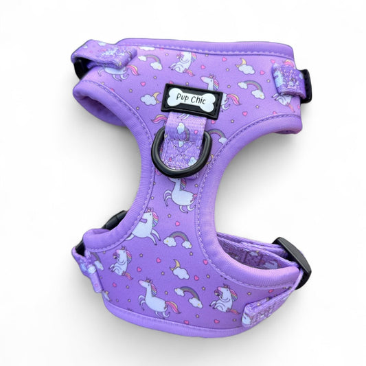 Daydreams & Unicorns XXS Step-In Adjustable Small Dog Harness – Magical Puppy Harness for Tiny Pups