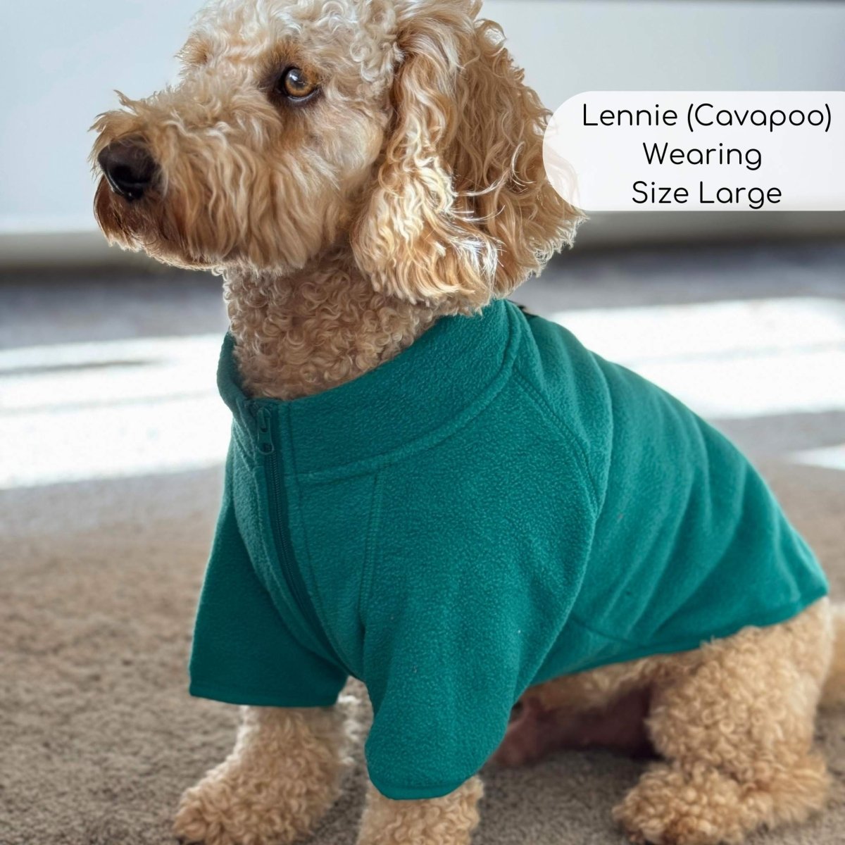 Dog Fleece Coat - Green - The Bark Market