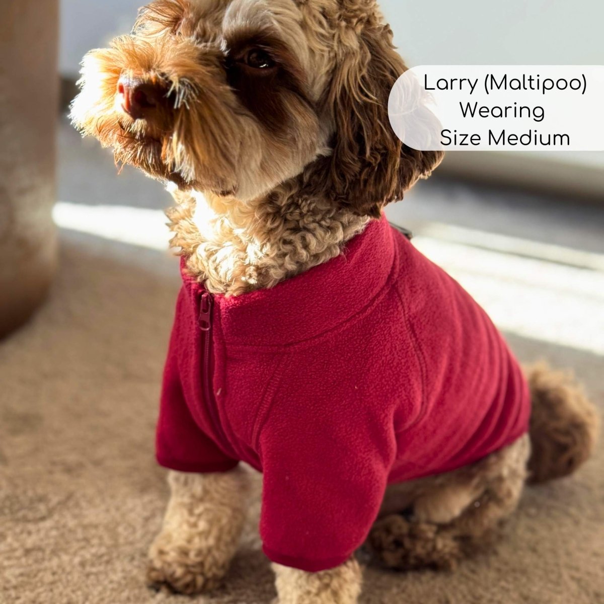 Dog Fleece Coat - Berry Red - The Bark Market