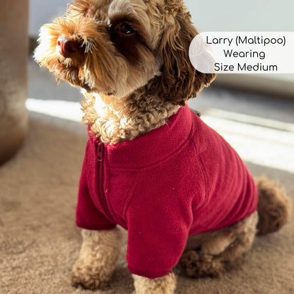 Dog Fleece Coat - Berry Red - The Bark Market