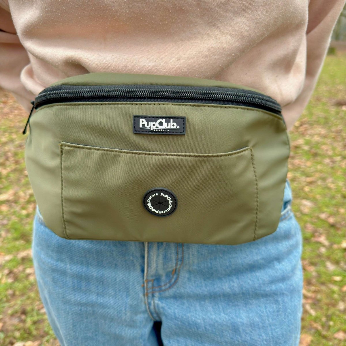 Dog Walking Bum Bag - Khaki Green - The Bark Market