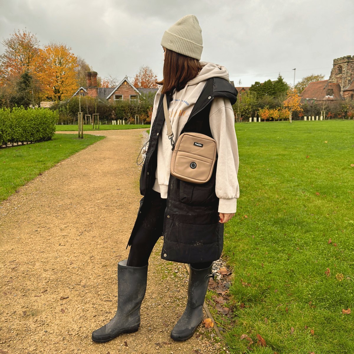 Mini Dog Walking Bag - Tan - The Bark Market