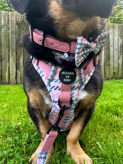 Pink Houndstooth Dog Supaw Strong Lite™ Harness (XS-XL) - The Bark Market