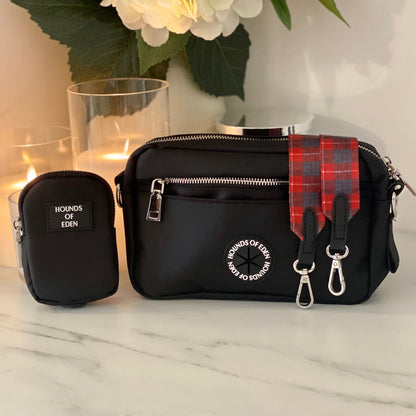 Ulti-Mate Dog Walking Bag - Black - Silver Hardware *BAG ONLY* - The Bark Market
