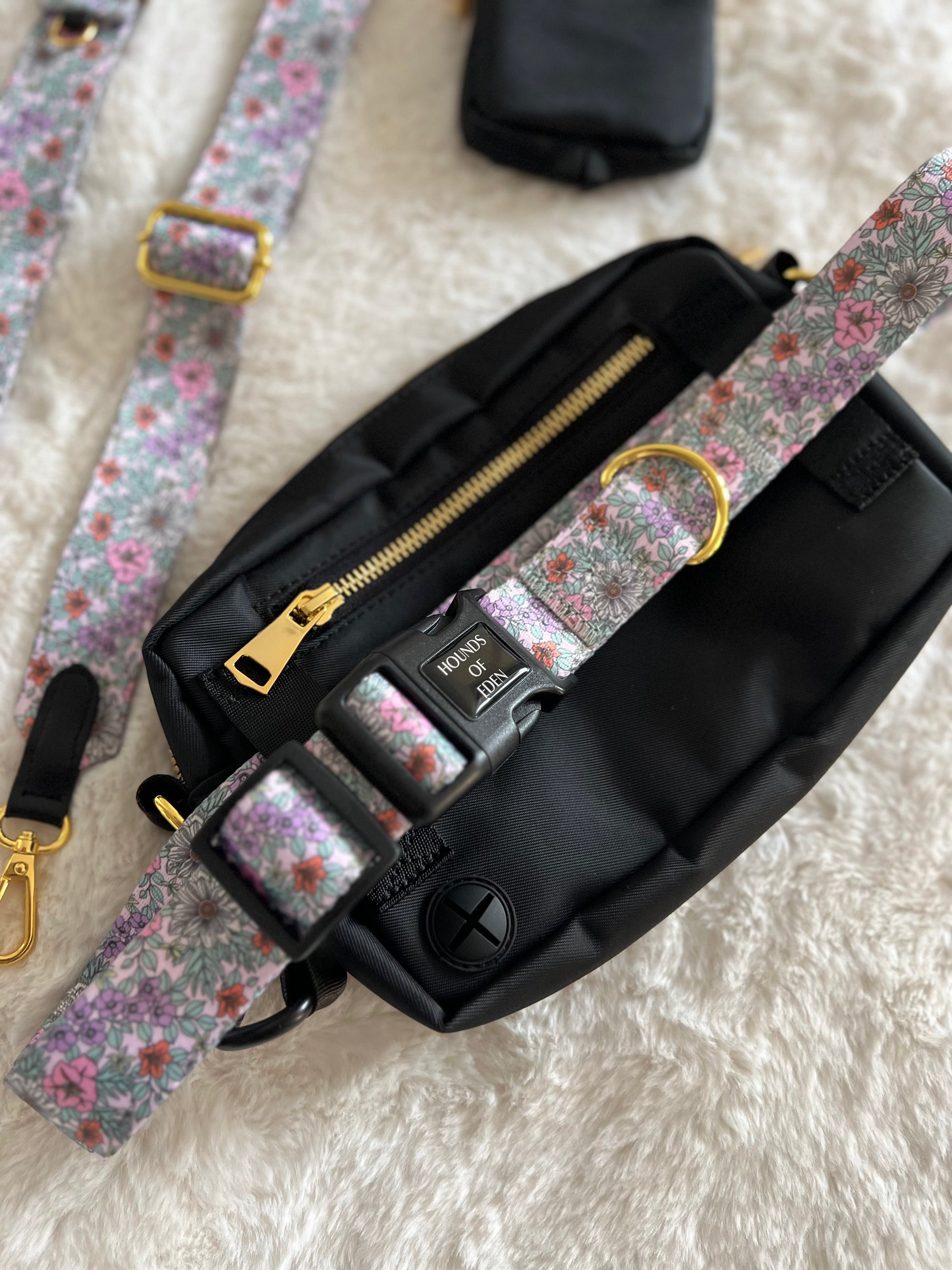 Ulti-Mate Dog Walking Bag - Black - Gold Hardware *BAG ONLY* - The Bark Market
