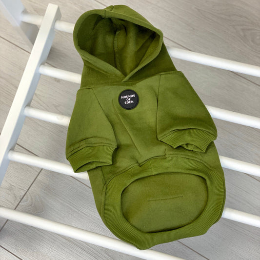 Dog Hoodie - Olive Green - The Bark Market