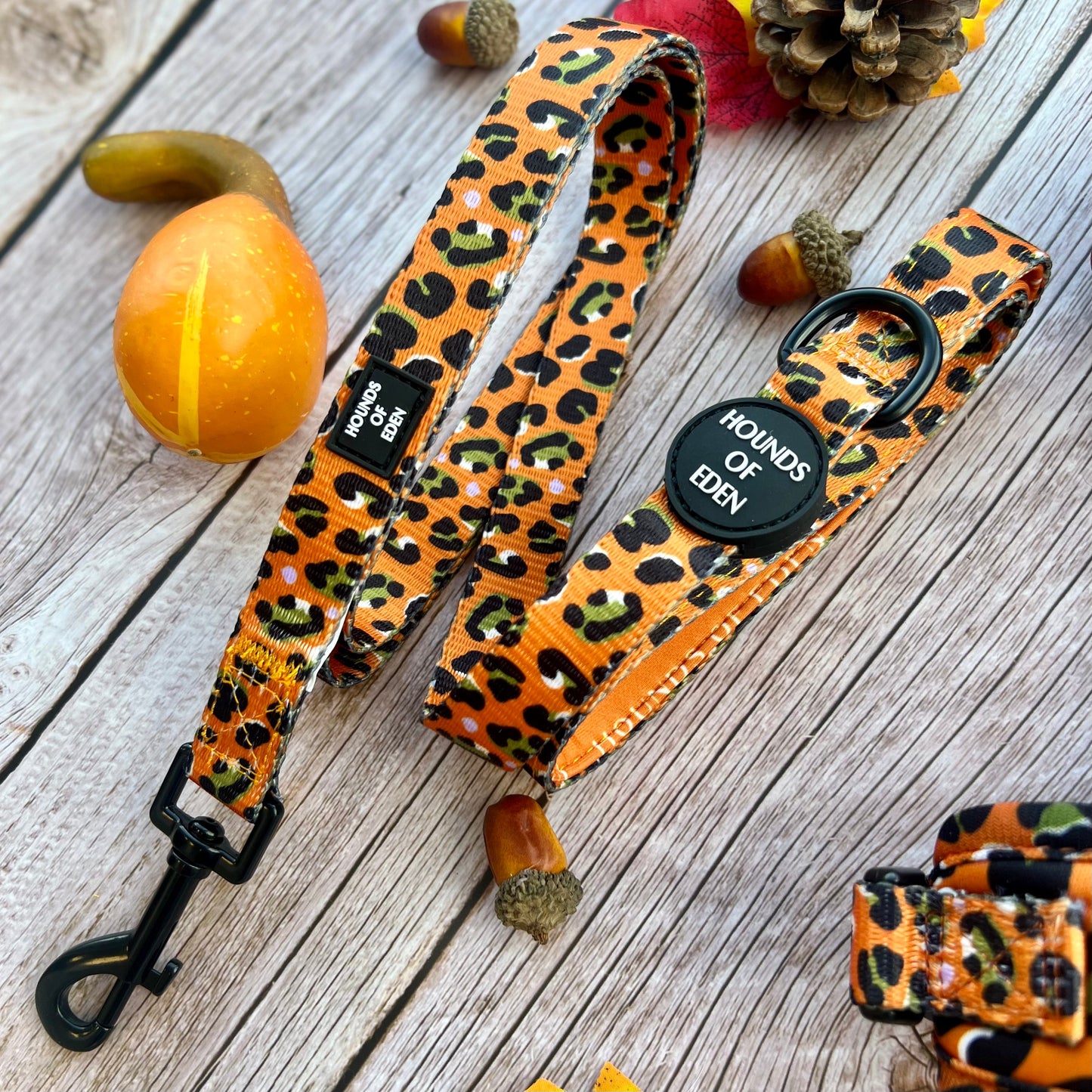 Burnt Orange Leopard Design Dog Harness - The Bark Market