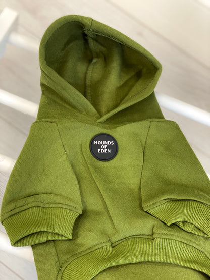 Dog Hoodie - Olive Green - The Bark Market