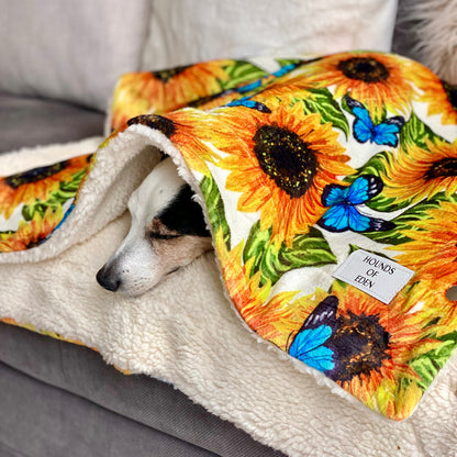 Sunflower Flutter Dog Snuggle Blanket - The Bark Market