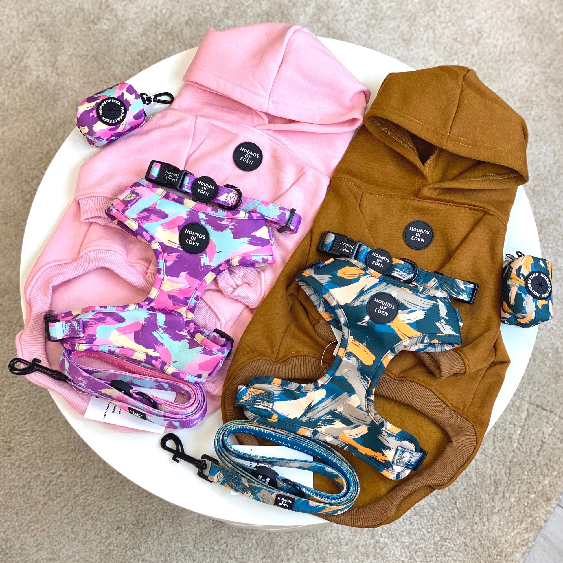 'Blush it Off' - Pink, Purple, Pastel Mint & Lemon Camo Pattern Dog Harness - The Bark Market