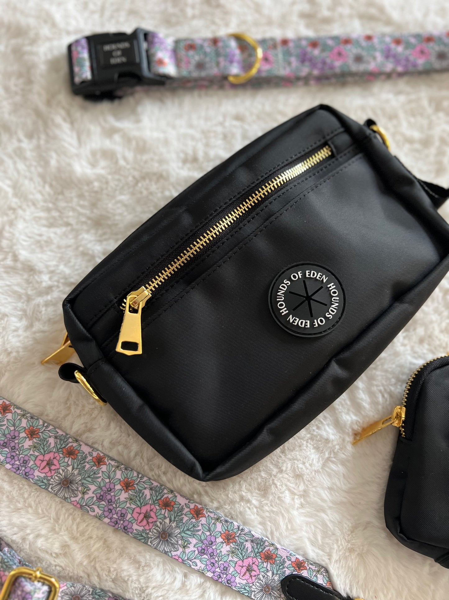 Ulti-Mate Dog Walking Bag - Black - Gold Hardware *BAG ONLY* - The Bark Market